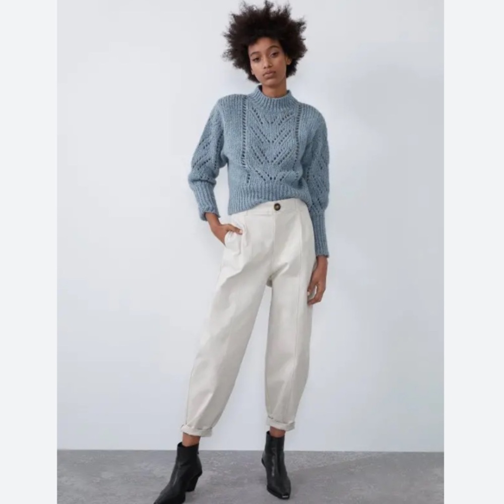 Zara slouchy darted trousers.